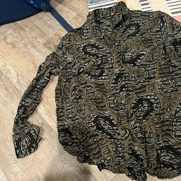 Massimo Dutti button down blouse 8 - Picture 4 of 8